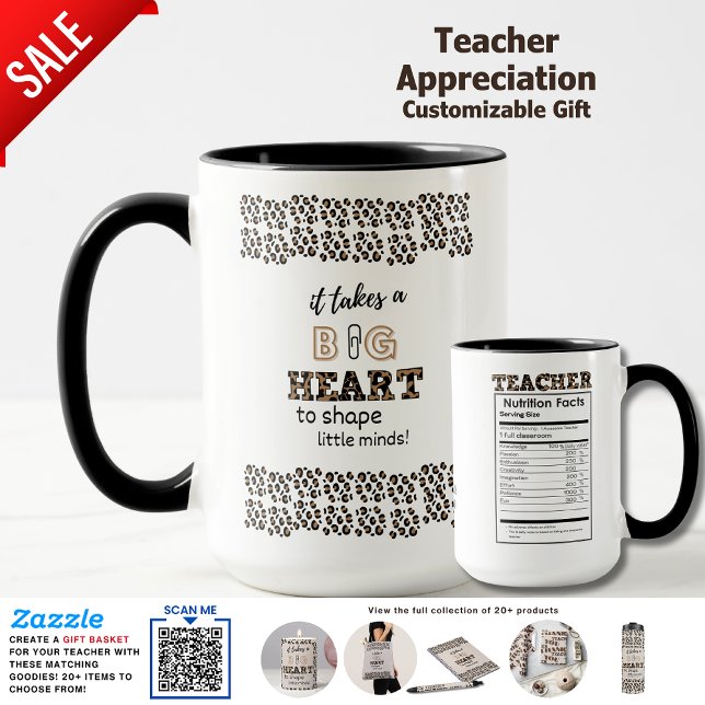 Personalized Teacher Quotes Gift Nutritional Data Two-Tone Coffee Mug (Creator Uploaded)