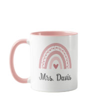 Personalized Teacher Rainbow Mug