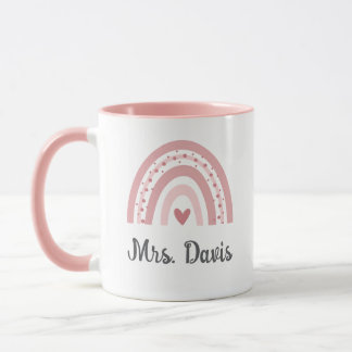 Personalized Teacher Rainbow Mug