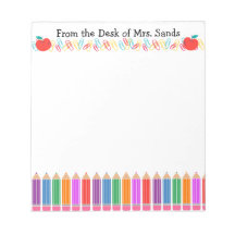 Personalized Teacher Rainbow Pencil