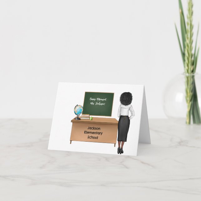 Personalized Teacher Retirement Card (Front)