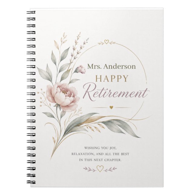 Personalized Teacher Retirement Legacy Of Learning Notebook (Front)