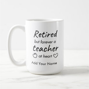 Personalized Teacher Retirement Modern Minimalist Coffee Mug