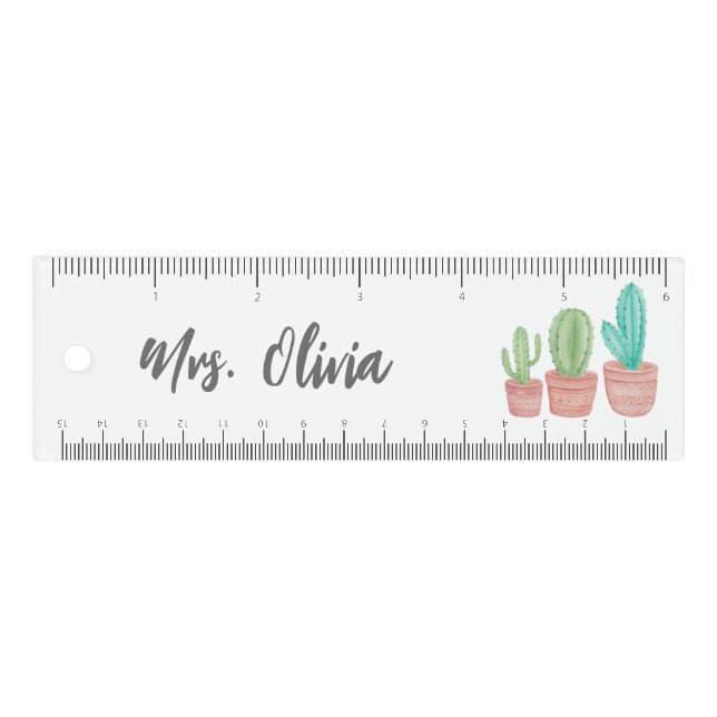 Personalized Teacher Ruler | Custom Desk Accessory (Front)