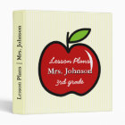 Custom Teacher Apple with Trendy Chevron Pattern Binder | Zazzle.com