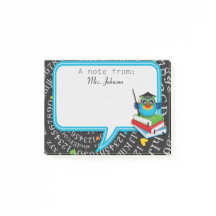 Personalized Teacher School Post It pad