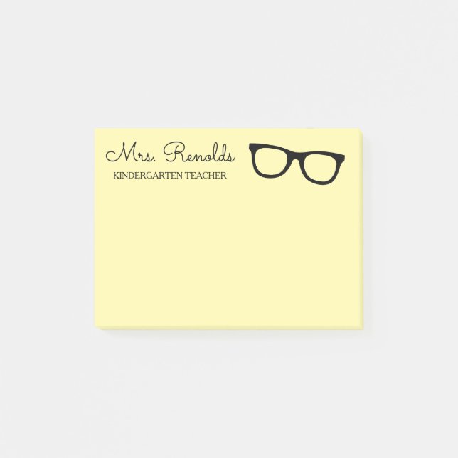 Personalized teacher spectacles Post-it® Notes (Front)