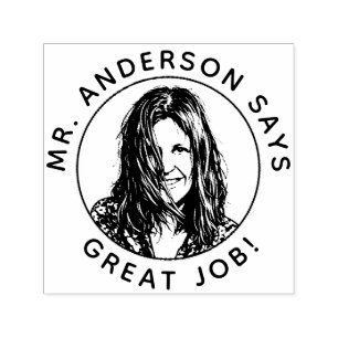 Personalized Teacher Stamp With Custom Photo Stamp