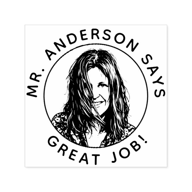 Personalized Teacher Stamp With Custom Photo Stamp (Design)