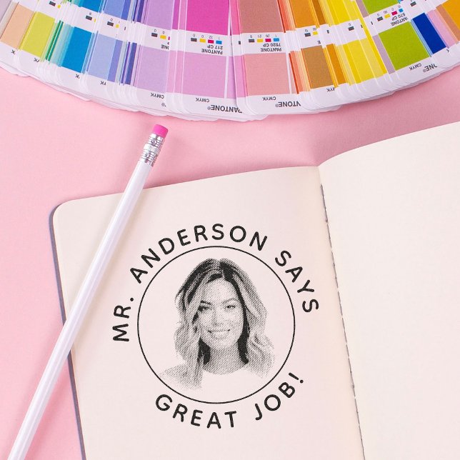 Personalized Teacher Stamp With Custom Photo Stamp (Creator Uploaded)