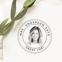 Personalized Teacher Stamp With Custom Photo Stamp