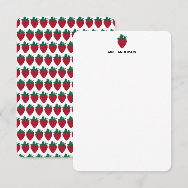 Personalized Teacher Stationery Invitation (Front/Back)