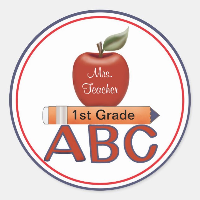Personalized Teacher Sticker (Front)