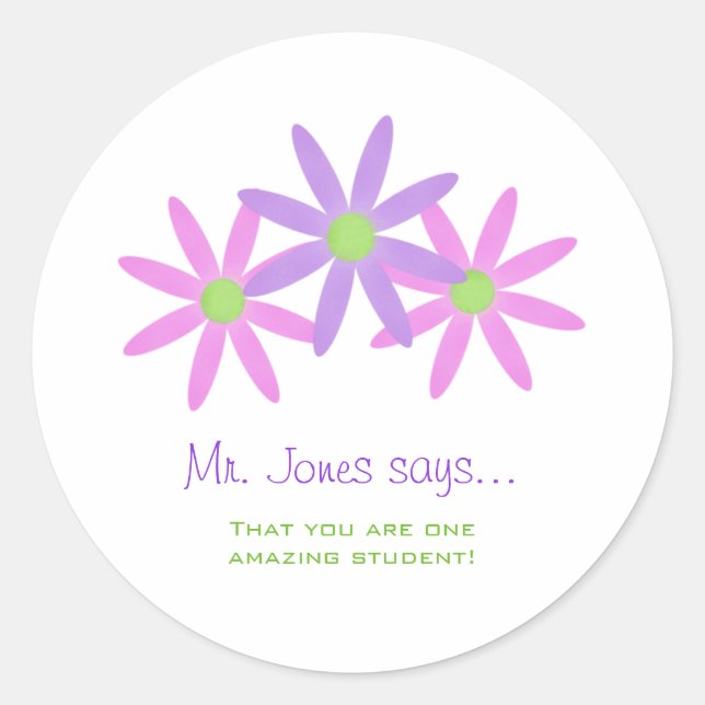 Personalized Teacher Stickers (Front)