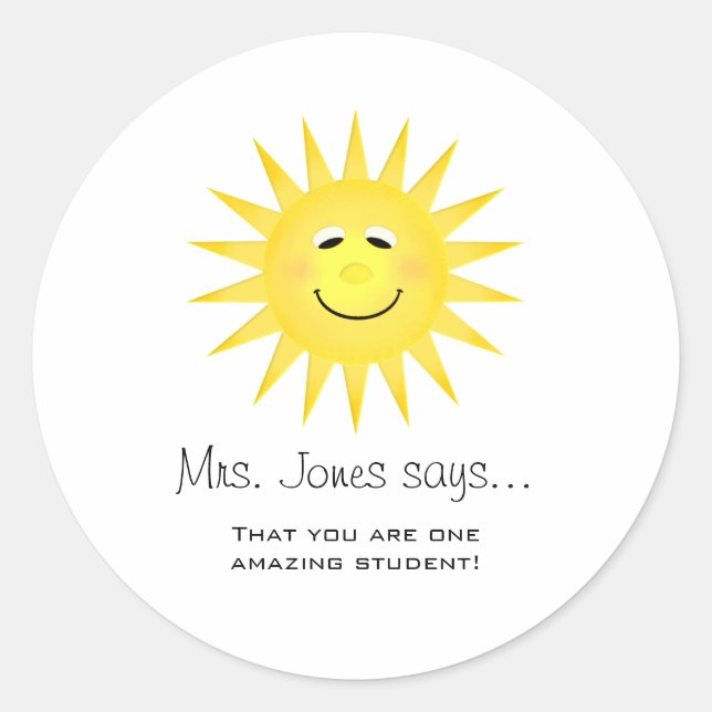 Personalized Teacher Stickers (Front)