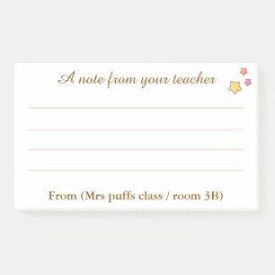 Personalized Teacher Sticky Note Pad
