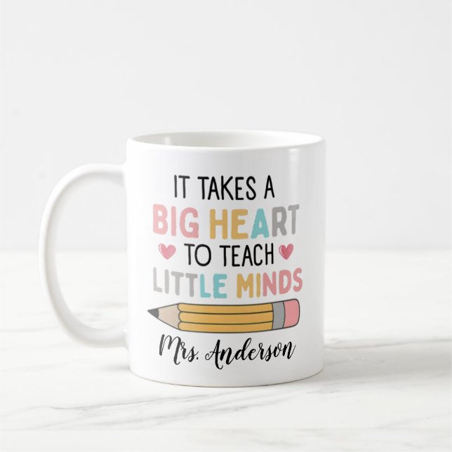 Personalized Teacher Thank You Gift | Custom Name  Coffee Mug (Left)