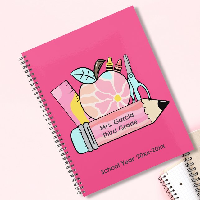Personalized Teacher Themed Monthly Planner (Creator Uploaded)