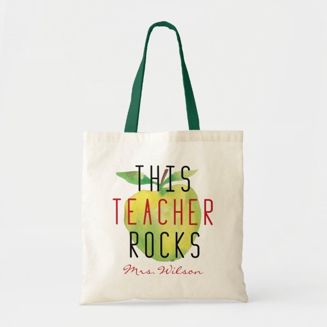 Personalized Teacher Tote Bag (Front)