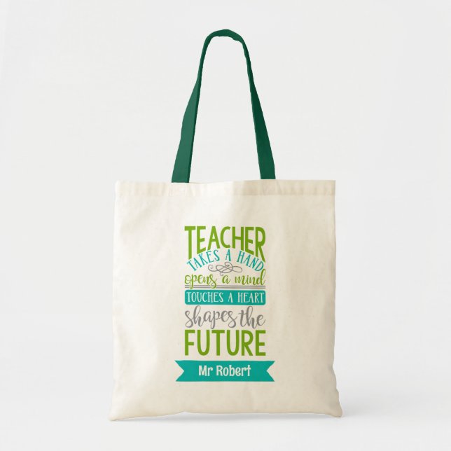 Personalized Teacher Tote Bags Shapes the Future (Front)