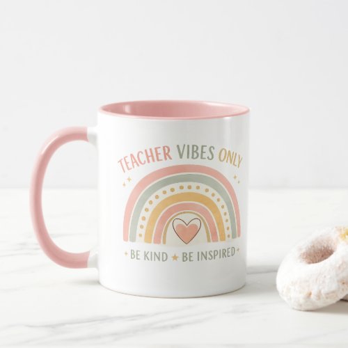 Personalized Teacher Vibes Only Mug