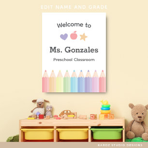 Personalized Teacher Welcome Back to School  Poster