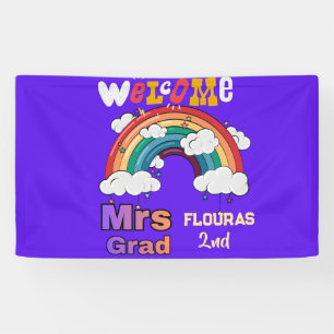 Personalized Teacher Welcome Rainbow Classroom Sig Banner