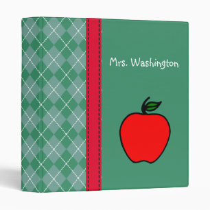 Personalized Teacher's Apple Binder