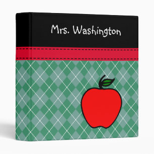 Personalized Teacher's Apple Lesson Binder Gift