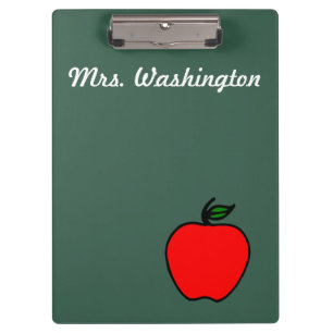 Personalized Teacher's Apple School Clipboard Gift