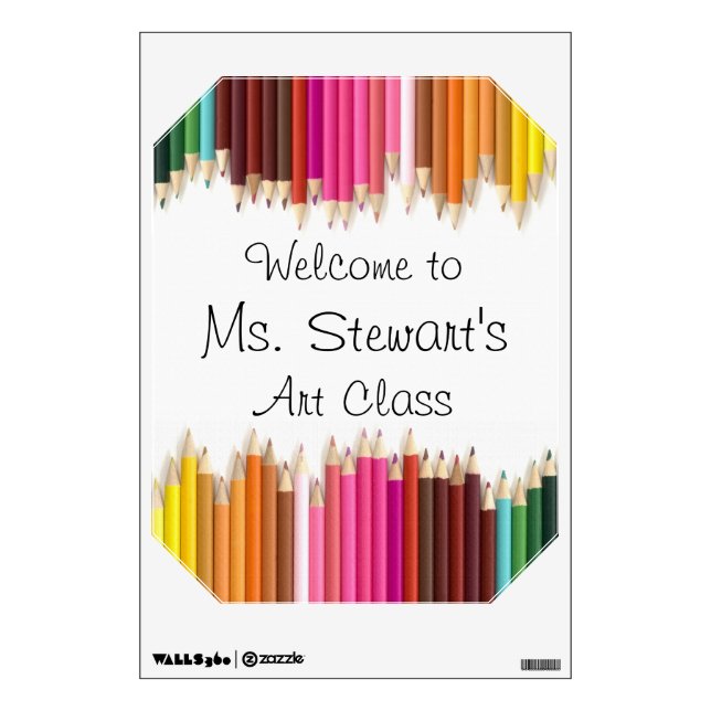 Personalized Teacher's Art Class Wall Sticker (Front)