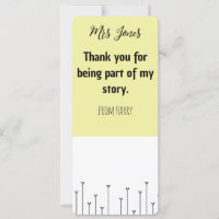 Personalized Teacher's Bookmark