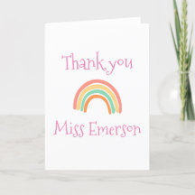 Personalized Teacher's Card - Thank You Gift