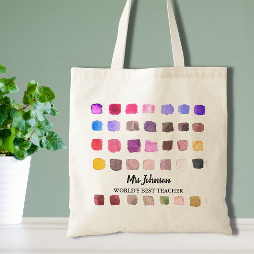 Personalized Teachers Colorful Tote Bag