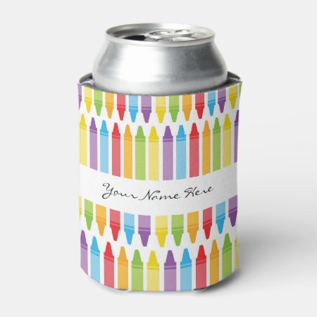Personalized Teacher's Crayons Can Cooler