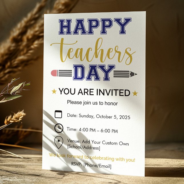 Personalized Teachers Day Invitation (Creator Uploaded)
