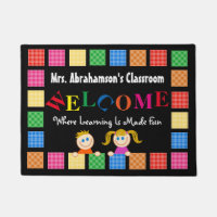 Personalized Teacher's Fun Welcome Doormat