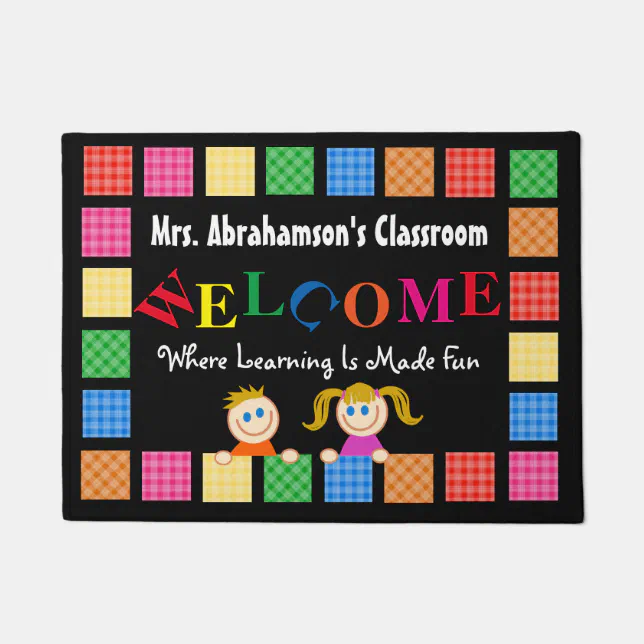 Personalized Teacher's Fun Doormat Zazzle