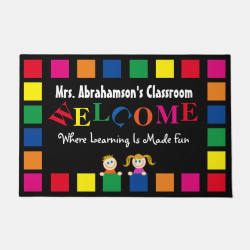 Personalized Teachers Fun Welcome Doormat