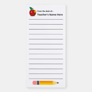 Personalized Teacher's Magnetic Notepad
