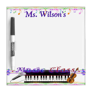Personalized Teachers Music Class Dry Erase Board