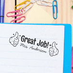 Personalized Teacher's Name Great Job Thumbs Up  Self-inking Stamp