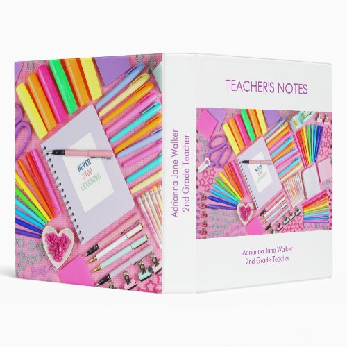 Personalized Teachers Planner 3 Ring Binder