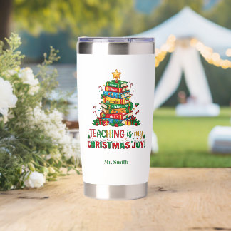 Personalized Teaching Is My Christmas Joy Insulated Tumbler