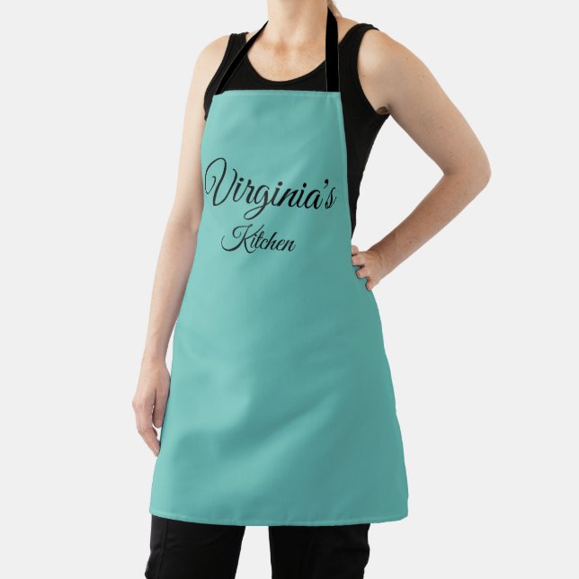 Personalized Teal Apron (Insitu)