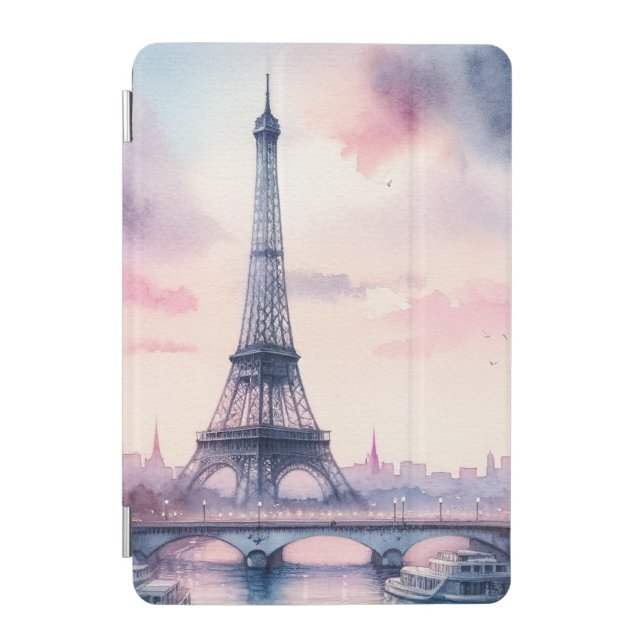Personalized Teal Blue Tiffany Eiffel Tower iPad A iPad Mini Cover (Front)
