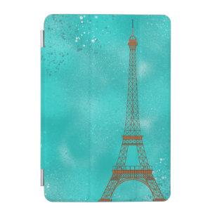 Personalized Teal Blue Tiffany Eiffel Tower iPad A Mini Cover