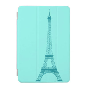 Personalized Teal Blue Tiffany Eiffel Tower iPad Mini Cover