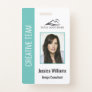 Personalized Teal Corporate Employee Security ID  Badge