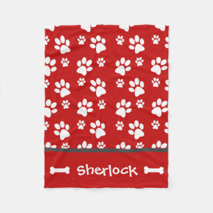 Personalized Teal Dog Blanket Puppy Gift 